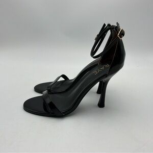 RAYE High Heels Black Strappy Wraparound Sandals Women's 8